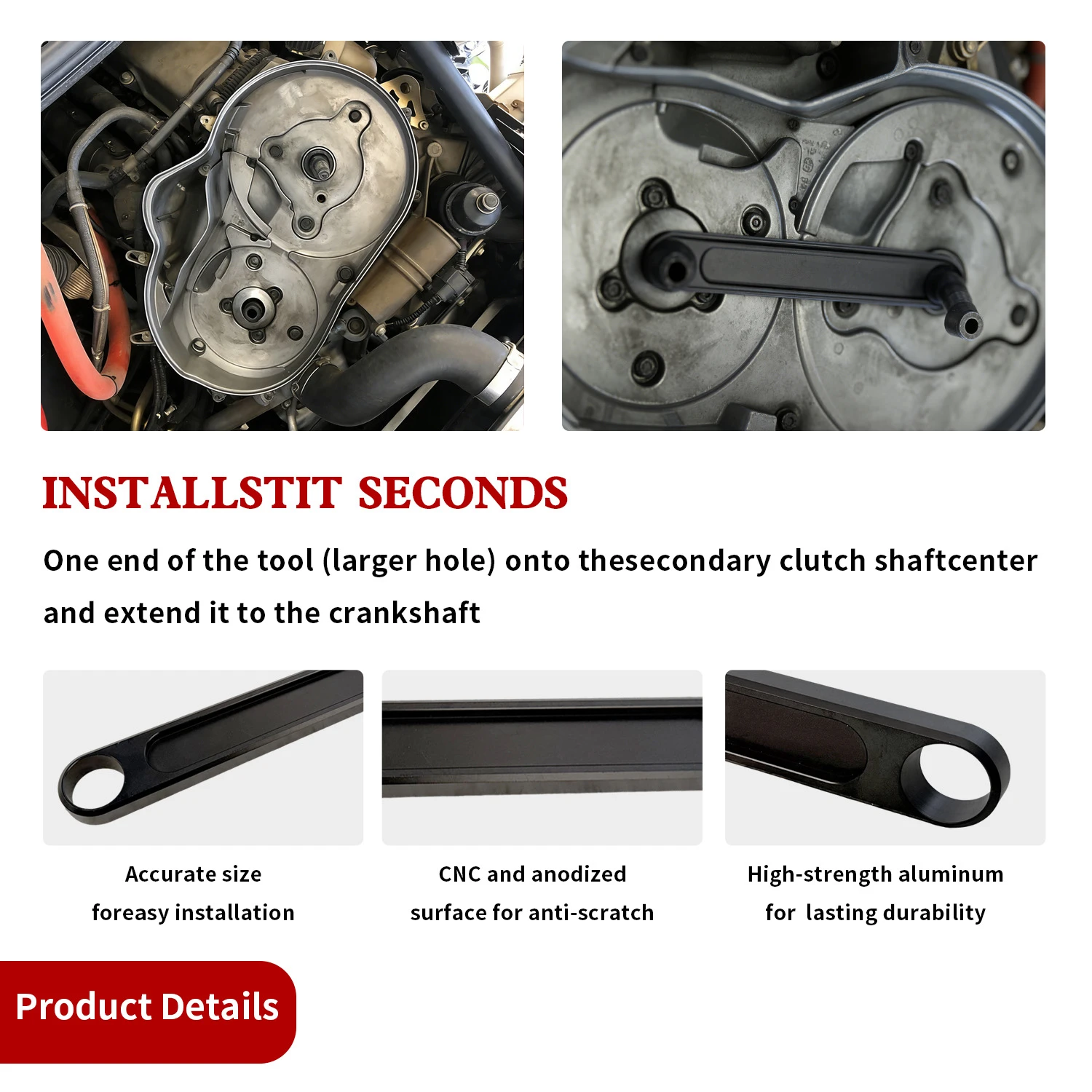 ZNZNZZ Polaris RZR Clutch Alignment Tool for XP 1000 Ranger 2016-2024